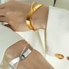 Irregular Geometry Metal Adjustable New Design Gold Plated Mobius Bracelet Women's Luxury Gifts Bracelet for Women Punk Jewelry