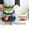 Multi-layer Fruits Vegetables Fruits Bamboo and Wood Best Rack Ceramic Creative Design Double-layer Snacks Snacks Home Use Living Room Dry Storage