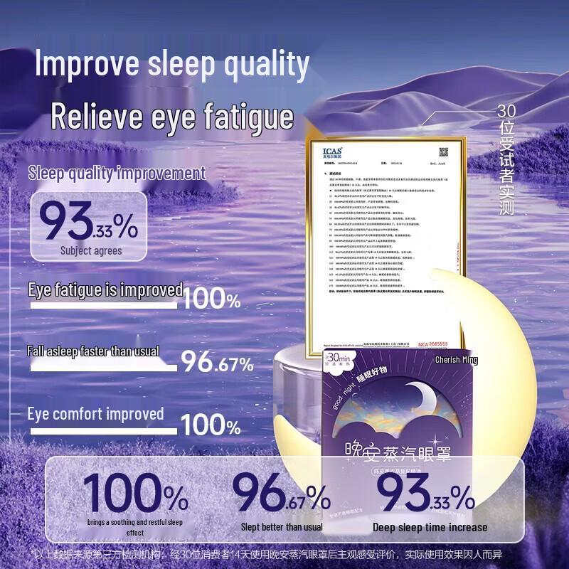 Zhenshiming Good Night Series Self-Heating Steam Eye Mask