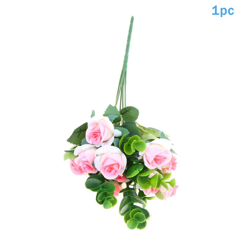 

1/3Pcs Artificial Flower Silk Rose Bouquet Fake Flower For Wedding Home Room Garden Party Autumn Chriatmas Decor Fake Floral 1pcs рожевий