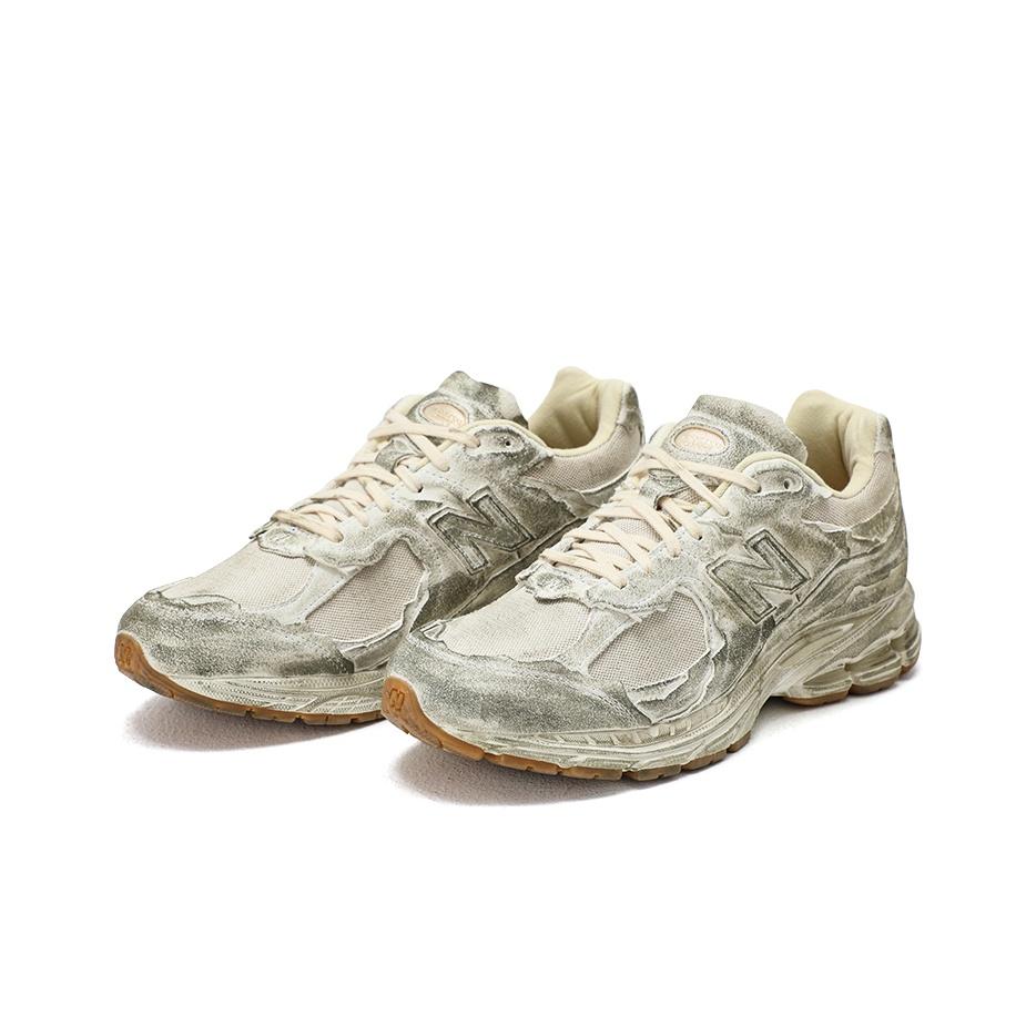 New Balance 2002R Protection Pack - Postarzane Sneakersy Unisex Białe Sól Morska Vintage-Pomarańczowe M2002RDG