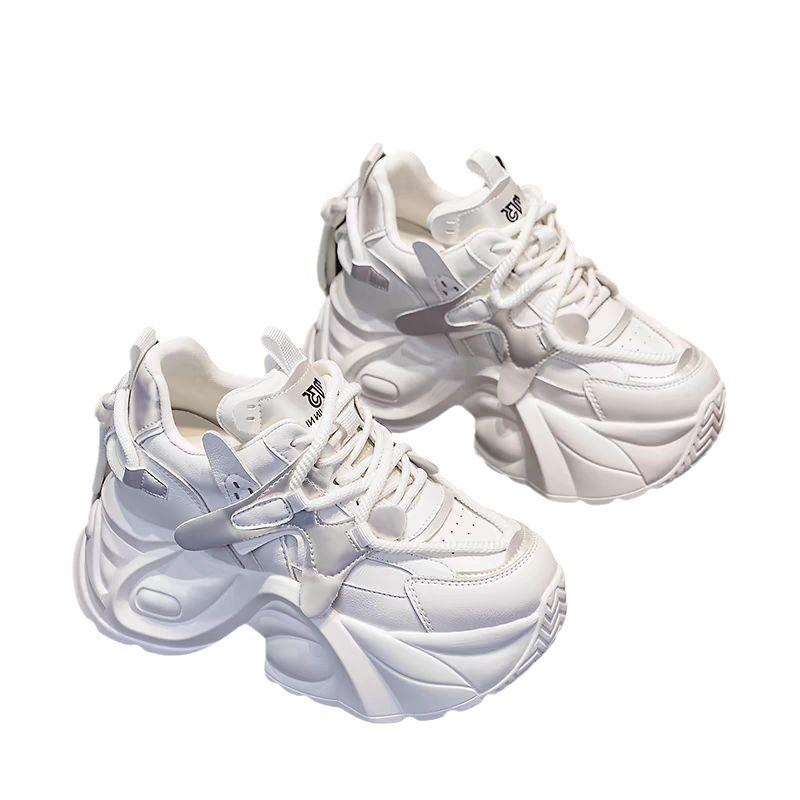 Νέα ανοιξιάτικα και φθινοπωρινά γυναικεία παπούτσια πλατφόρμας με ψηλό τακούνι, dad shoes, εσωτερική αύξηση ύψους, σούπερ μαλακά dad shoes, για φαρδιά πόδια, αθλητικά casual παπούτσια