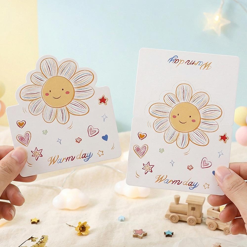 6 Pieces Valentine's Day Bouquet Greeting Cards Ins Flower Folding Greeting Cards Mother's Small Cards