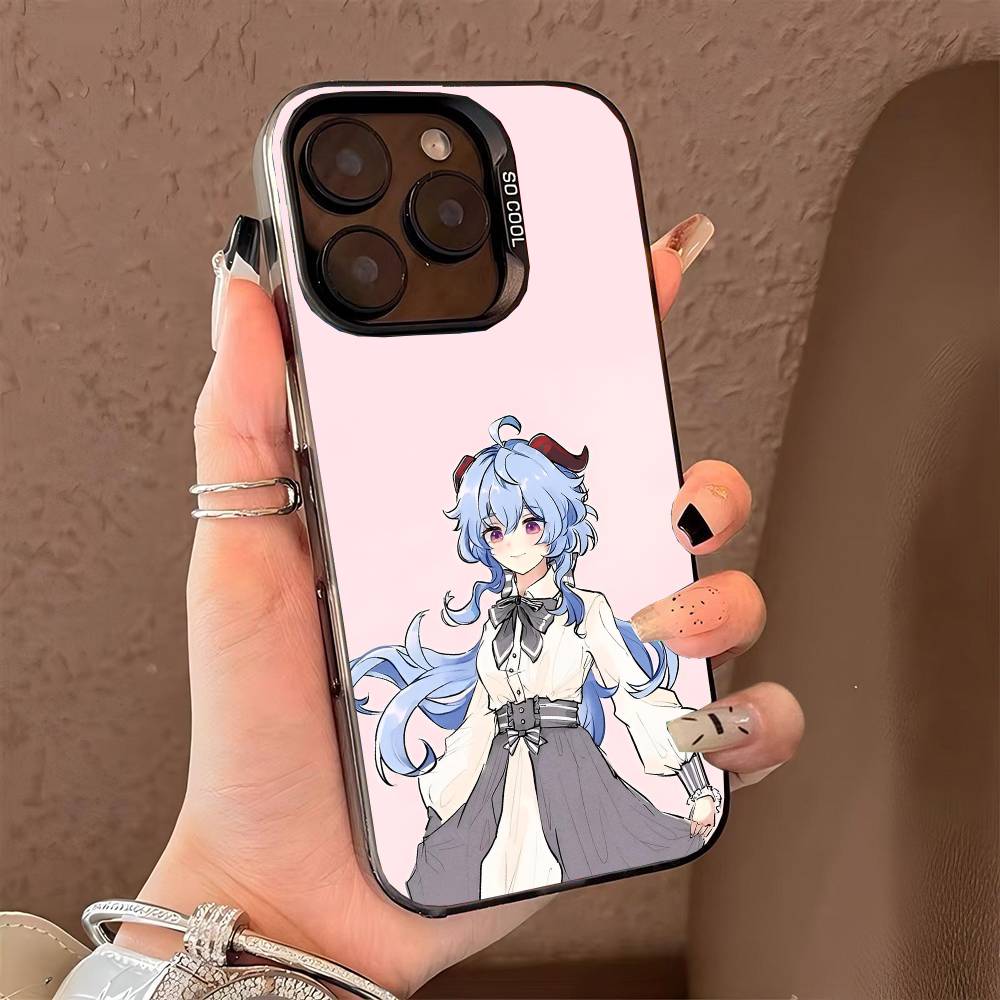 ganyu genshin impact  phone case for iPhone 17 17Air 16 15 14 13 12 11 Pro Max Plus Colorful Silver