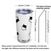 591ml Car Tumbler Cup Black Cat Element Straw Cup Portable Tumbler Coffee Tumbler Tumbler With Lid 20oz Car Straw Cup