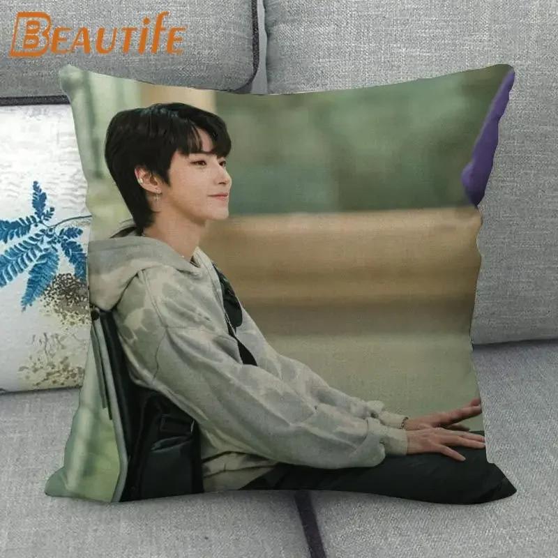 Custom Hwang In Yeop HOT KPOP Pillowcase 45X45cm Wedding Decorative Eco-Friendly Cotton Linen Fabric Pillow Case