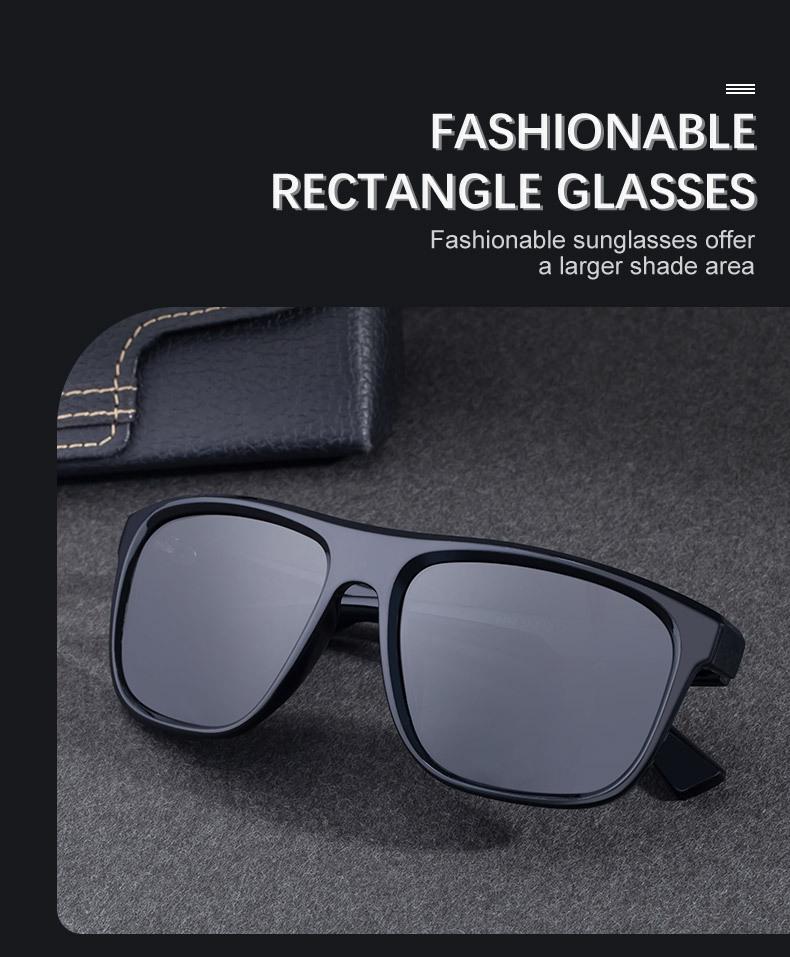2026 Men's Retro Square Frame Polarized Sunglasses for Outdoor Driving