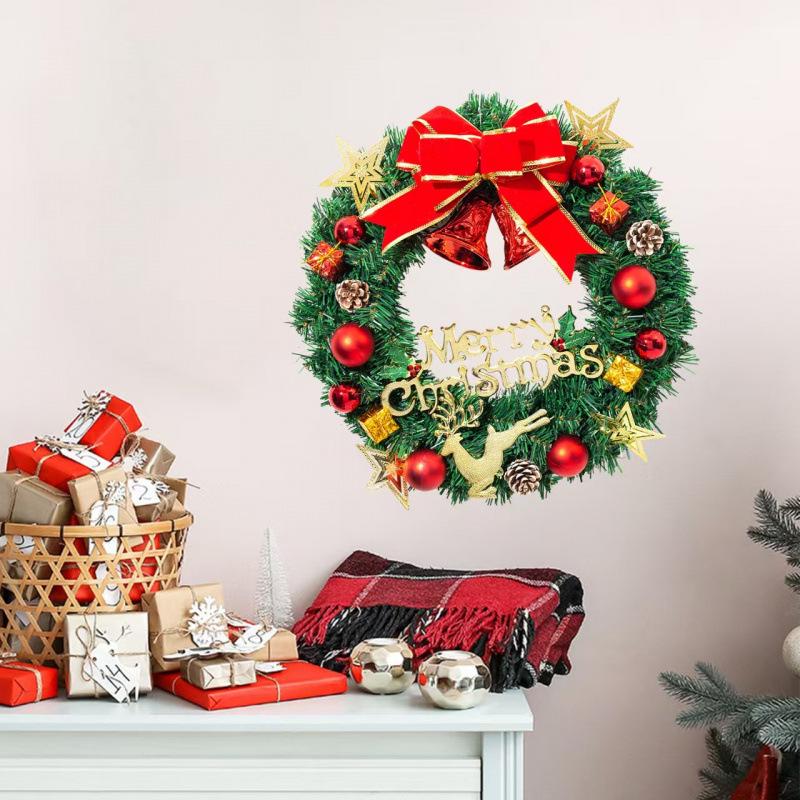 

Christmas Wreath Decorative Stickers: Wall, Door, and Glass Tearable Stickers for a Festive Atmosphere
