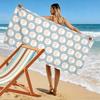 Cute Sheep Pattern Blue Background Beach Towel Quick-drying for Travel Outdoor Sports Jogging Beach and Swimming