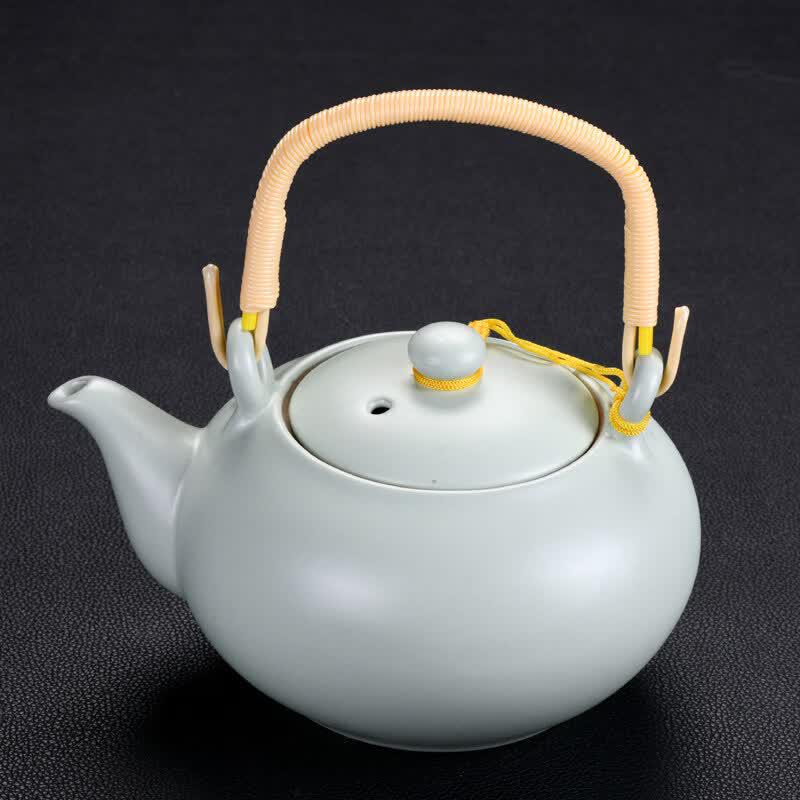 Kiln-Glazed Ceramic Lifting Beam Teapot Set