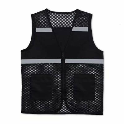 Breathable Fabric With Reflective Strips Mesh Vest  Construction Traffic Railway Metro Workers