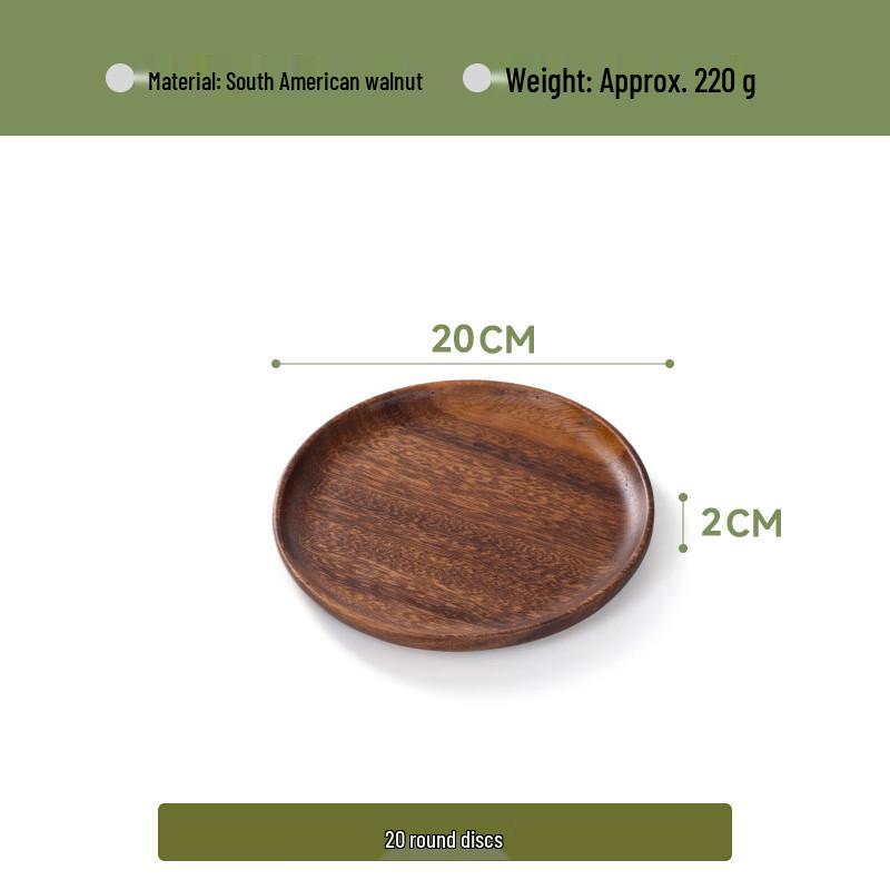 Walnut Wood Round Serving Tray
