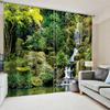 Natural Scenery Forest Landscape Waterfall Drapes Blinds Ideal for Family Room Bed Room Bathroom Kicthen Door Home Decoration