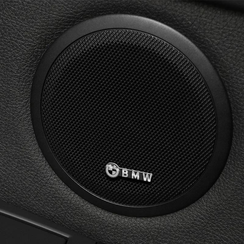 4 szt. dekoracja audio do samochodu 3D Aluminiowy Znak Godło Naklejki Dla BMW X1 X3 X5 X6 X7 Seria 1 3 5 6 7 G20 G30 G11 F15 F16 G01 G02 F48