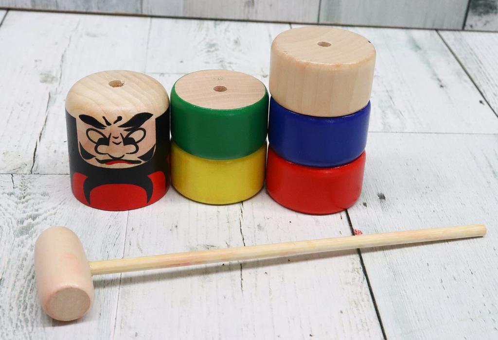 Castle Enterprise Traditional Wooden Daruma Large Toy, Drop,
