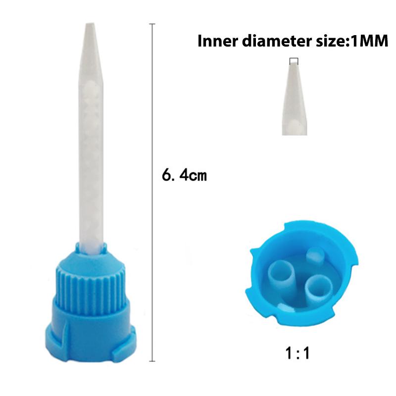 50Pc Dentistry Silicone Rubber Conveying Mixing Head Disposable Mixing Head