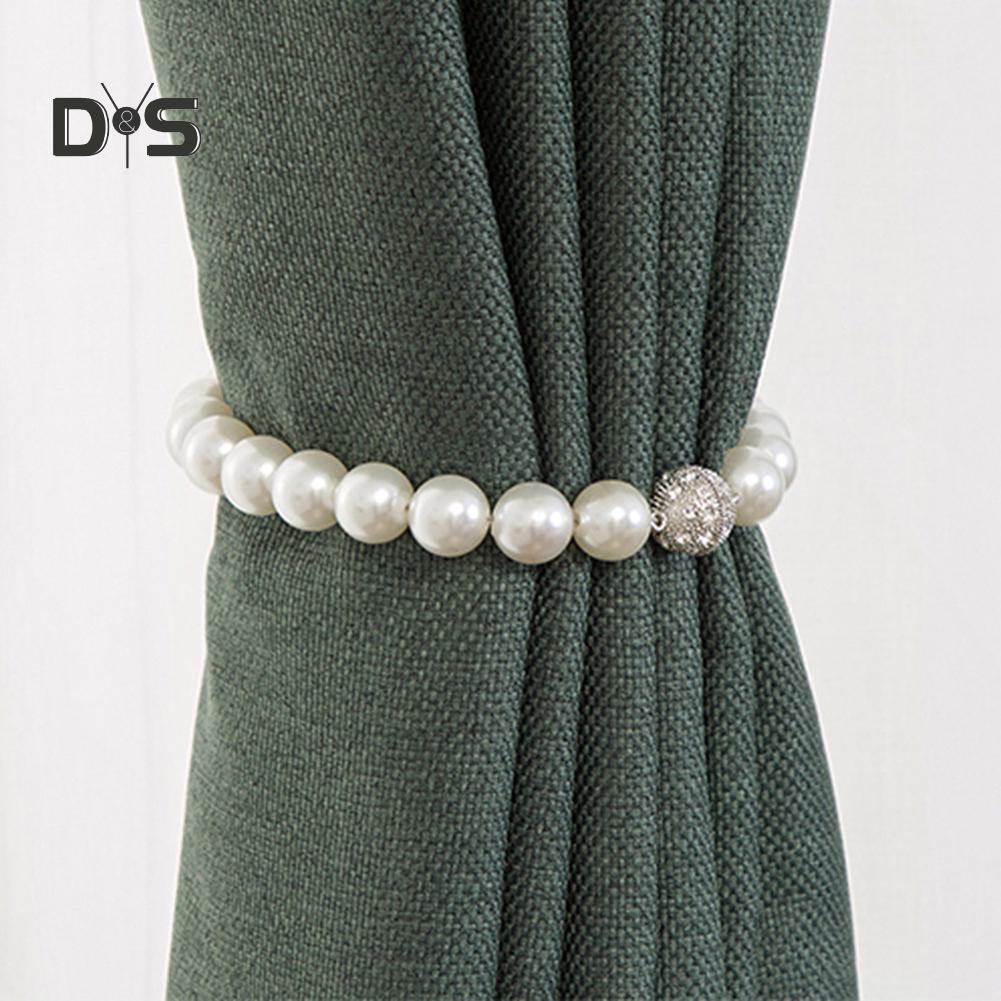 DYS Home Decor 1 ks křišťálové kamenné korálky okenní závěs popruh spona držák magnetu