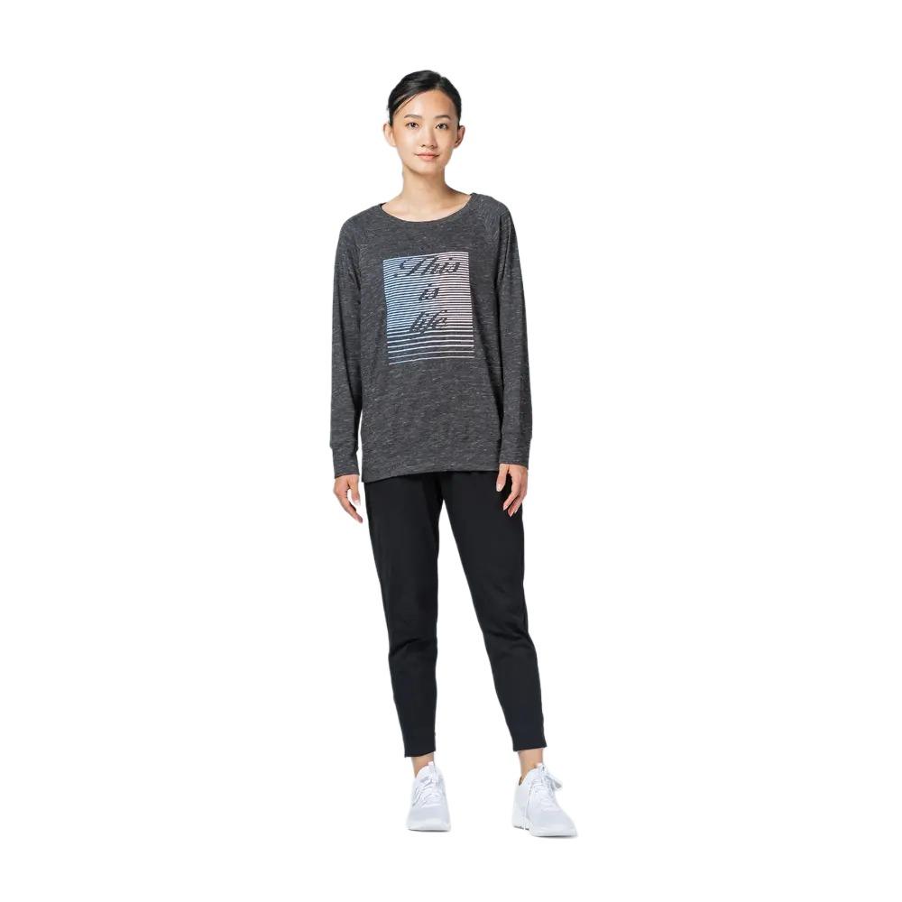 DECATHLON Soft and Stretchy Raglan Sleeve T-Shirt Women's Grey Crew Neck