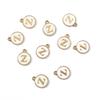 10Pcs Metal Enamel English Letters Charms Pendant For DIY Jewelry Making Necklace Bracelet Accessories