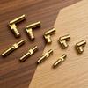 Brass Cylindrical Concealed Hinge for Wooden Box - Mini Metal Support Connector