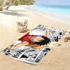 One Piece Roronoa Zoro Print Beach Towel, Large Soft Quick Dry Towel for Beach Camping Swimming