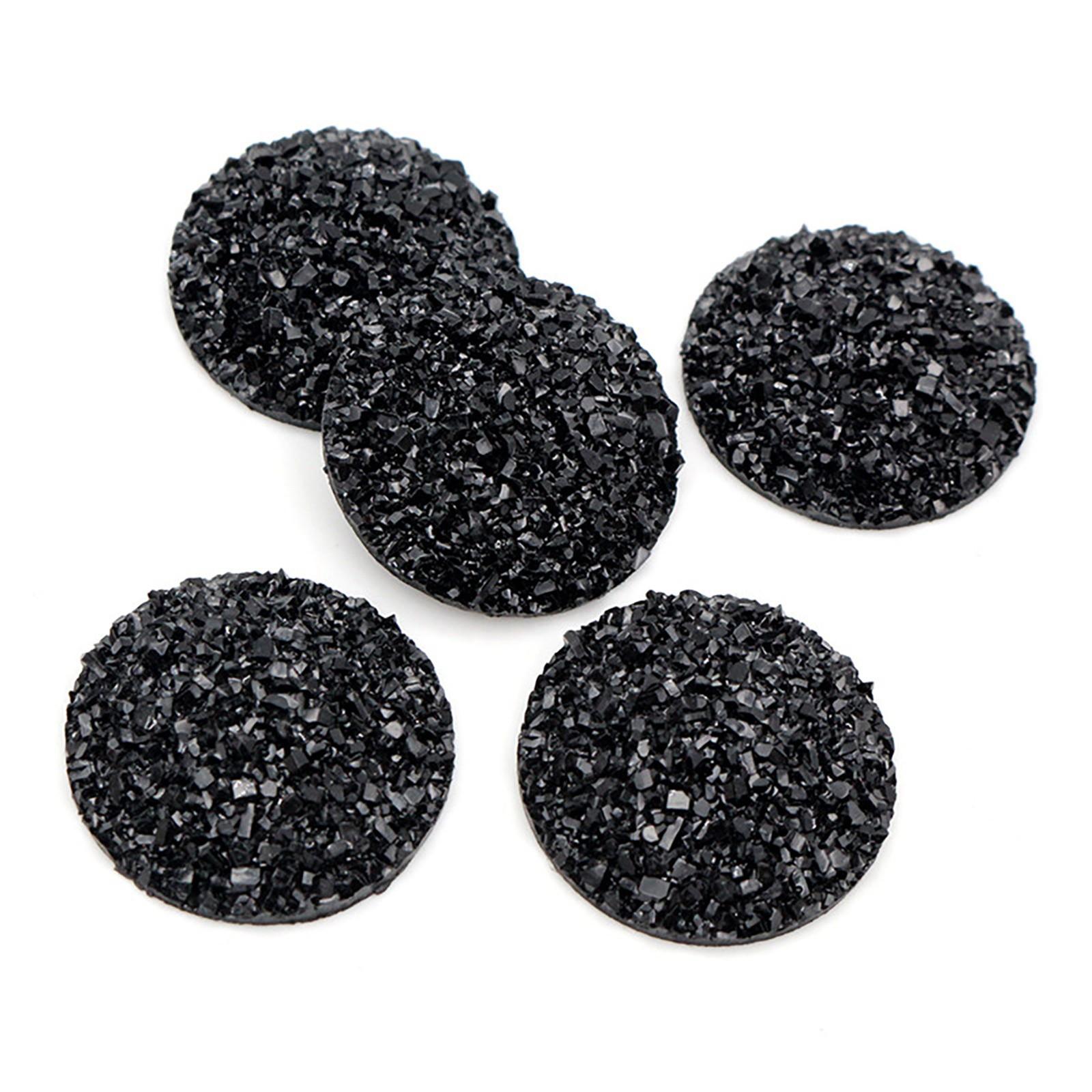 

Новые 20 шт. 20 мм блестящие смоляные круглые неровные поверхности плоские стразы украшения DIY свадебные аппликации пуговицы W43 One Size чёрный