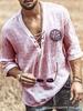 European and American new printed men's chest strap medium sleeve T-shirt shirt in stock