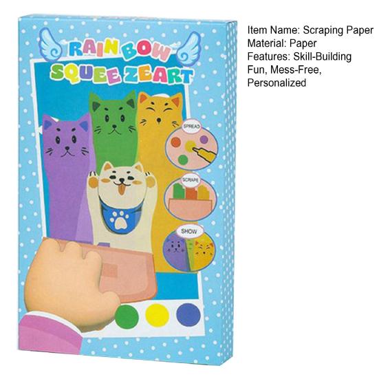 Kit Arte Scratch Arcobaleno Set Carta Raschiabile Magica Arcobaleno per Bambini Cartoline Creative Fai-da-te Biglietti d'Auguri Personalizzati Giocattolo per la Motricità Fine