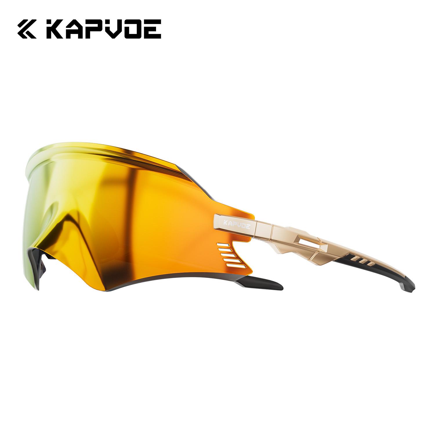 

Kapvoe Hiking Eyewear Sports Sunglasses Road Bike Mountain Bicycle Glasses Riding Goggle Sports for Man Women Cycling Glasses