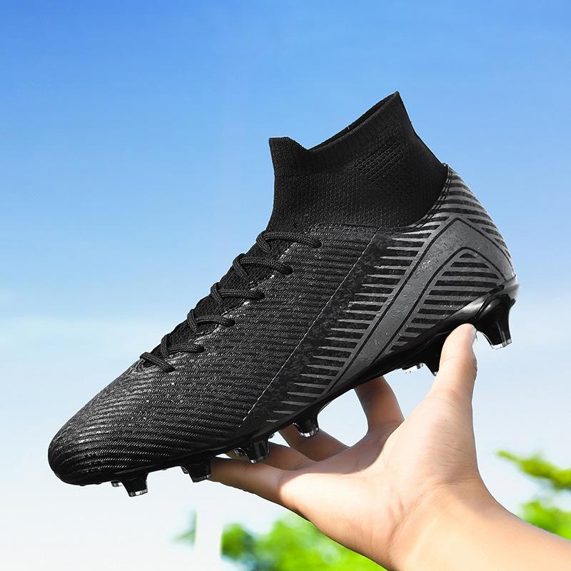 Non-Slip High-Top Men'S Football Shoes Large Size Broken Nails Youth Game Training Sports Shoes Wear-Resistant Football Shoes