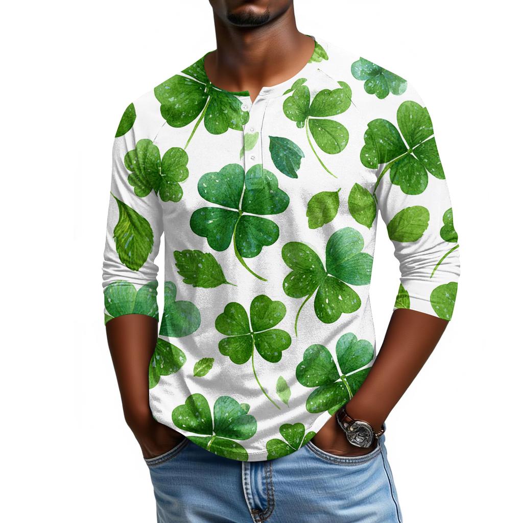 Men's Raglan Sleeve Three-quarter Sleeve Top