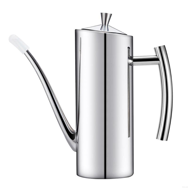 

Olive-Oil Dispenser Leakproof Olive-Oil Container Kitchen Oil Bottles Durable Gift for Kitchen Cooking Lover Easy to Use срібний