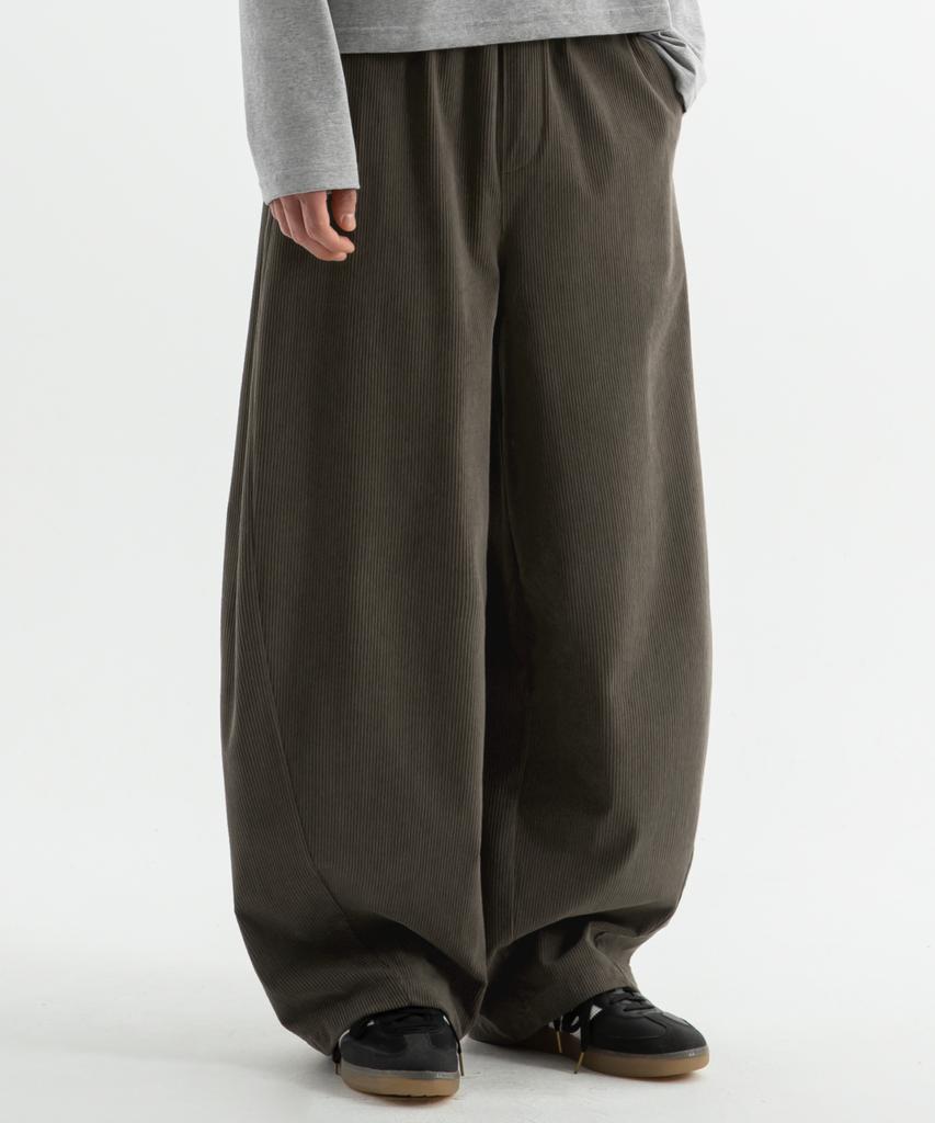 BRENSON Corduroy Curved Wide Pants ( 6 Colors )