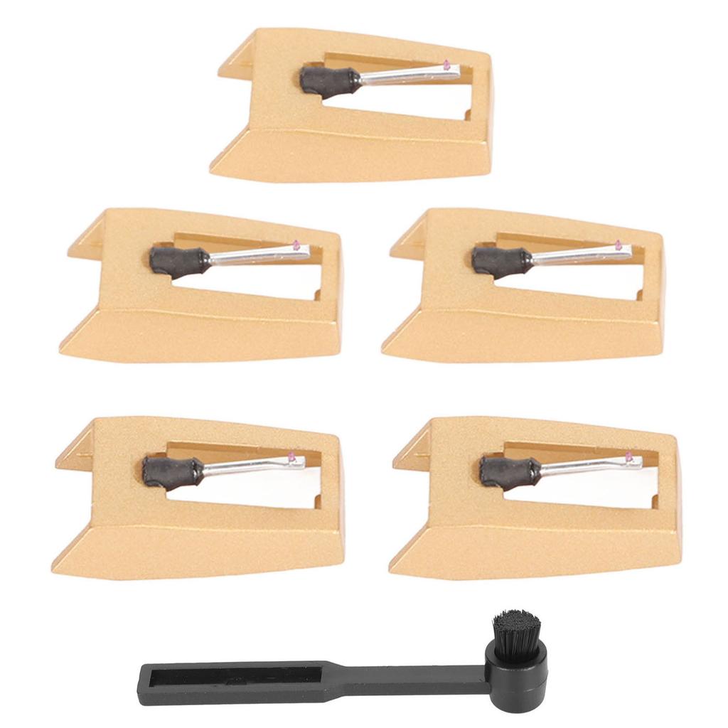 5pcs Record Player Needle Replacement Turntable Stylus with Cleaning Brush for Victrola for Crosley