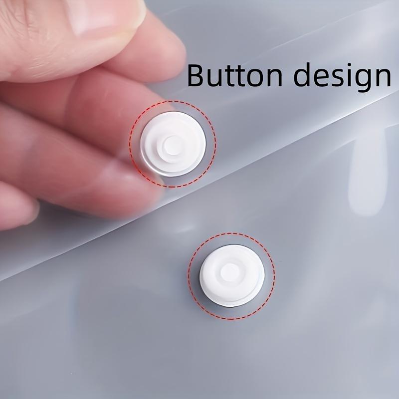 20pcs Transparent Waterproof Reusable Envelope Folder with Buttons, A4 Size, Thickened Plastic Material for School Office Suppli