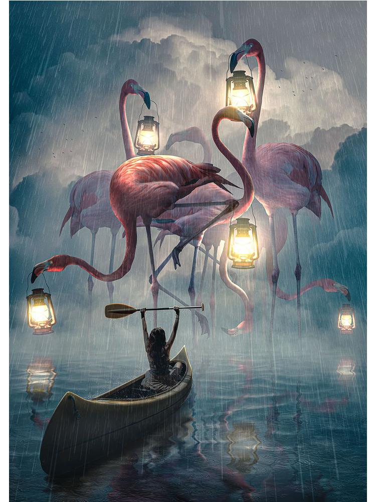 Fantasy Animals Lion Wolf Eagle Bear Tiger Urban Jungle Poster Canvas Painting Vintage Nordic Wall Art Living Room Home Decor