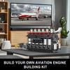 Mould King 10209 Reihen-6-Zylinder Flugzeugträger-Motor Bausteine (3222 Stück) - Perfekt für Sammlungen von Erwachsenen