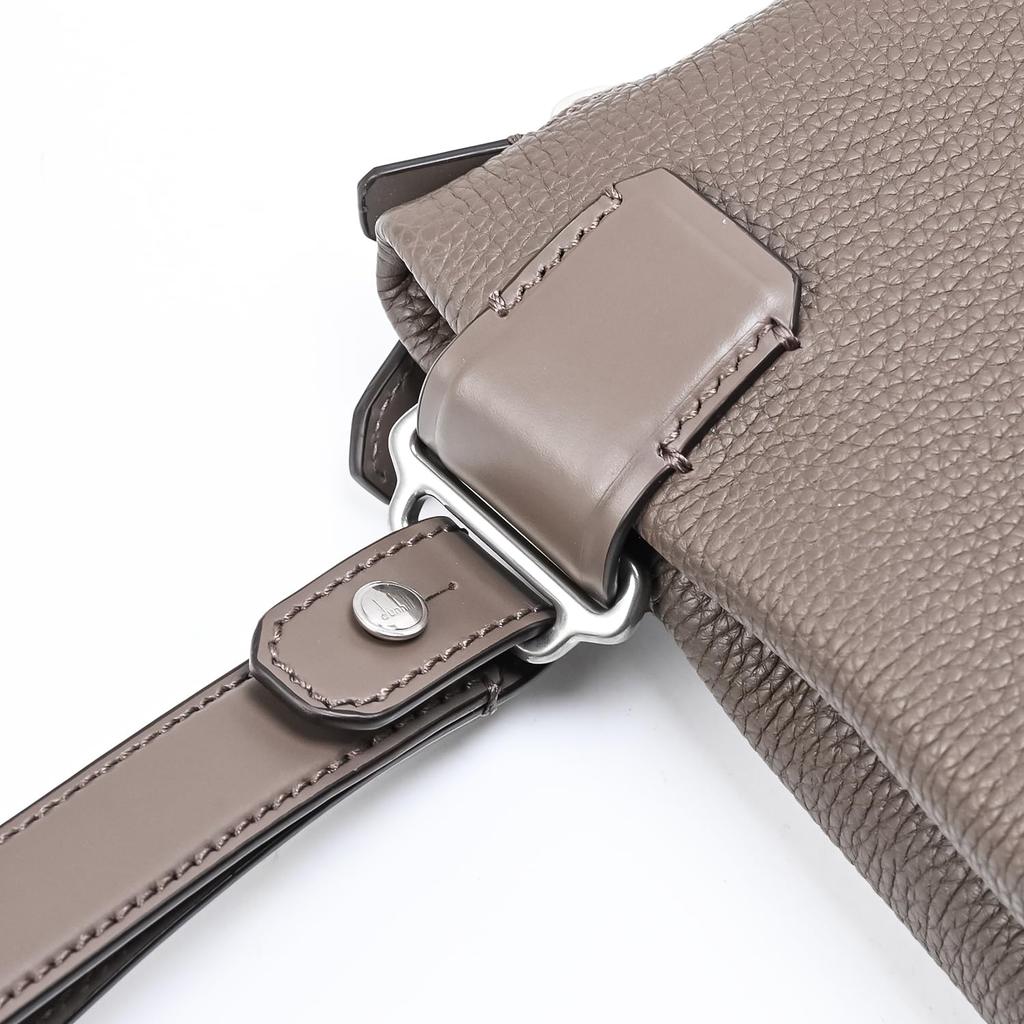 Dunhill 1893 Harness Clutch Zip Second Taupe UK Bag, Pouch, Bag, Men's, (Gray-Brown), 24F3136XA260, [Product Code 24F3136XA260]