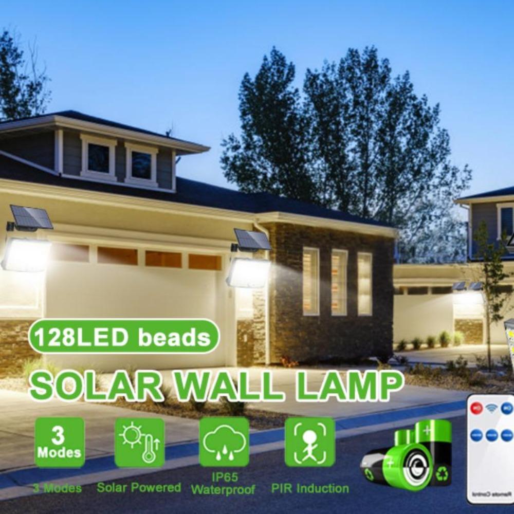 New 328 LED Solar Wall Lamp Outdoor 228 LED Street Lamp IP65 Waterproof Spotlight Motion Sensor Solar 3-mode Wall Lamp Garden Outdoor Decoration