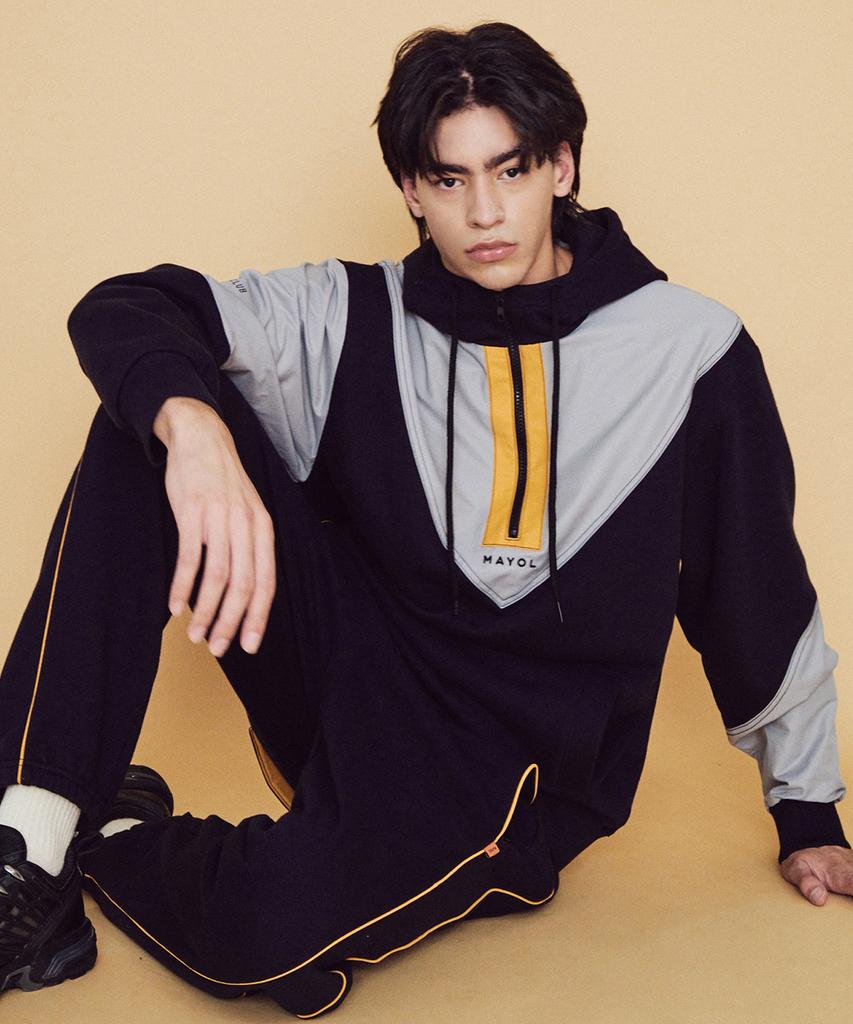MAYOL Color Block Lounge Pants_Dark Navy