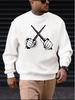 Men's Christmas Fashion Long Sleeve Crewneck Sweatshirt, Long Sleeve Top New Hip Hop Cartoon Print Streetwear Crewneck Casual Sweatshirt