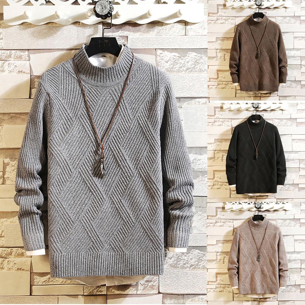 Buy Men's New Autumn Winter Casual Long Sleeve Knitting Sweaters Tops