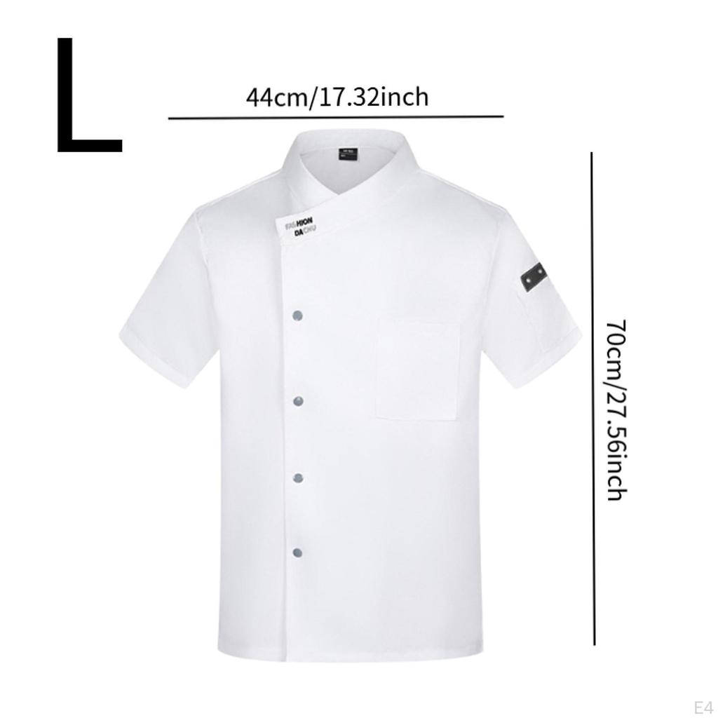 Chef Coat Jacket Apparel Clothes for Restaurant Culinary School Kitchen Hotel