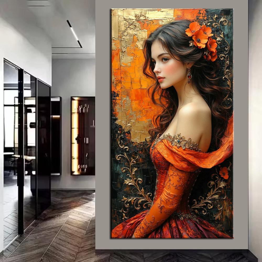 Abstract Girl and Flower Picture DIY Diamond Painting Cross Stitch Full Drills Diamond Mosaic New Collection Home Decor