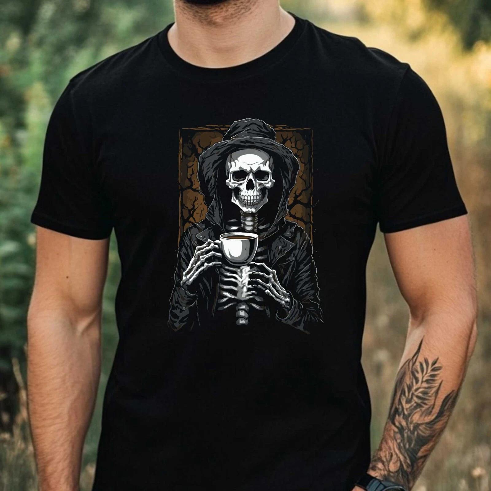 T-Shirt Herren Lustige Kaffee Motiv Baumwolle Größe XS bis 5XL XL