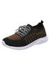 Foreign trade women's flat-bottomed casual sports single shoes 2025 new round head large size lace-up fashion mesh shoes