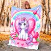 1PC Unicorn on the Clouds blanket, al season lightweigh Poster blanket home office outdoor nap multifunc Poster blanketional blanket