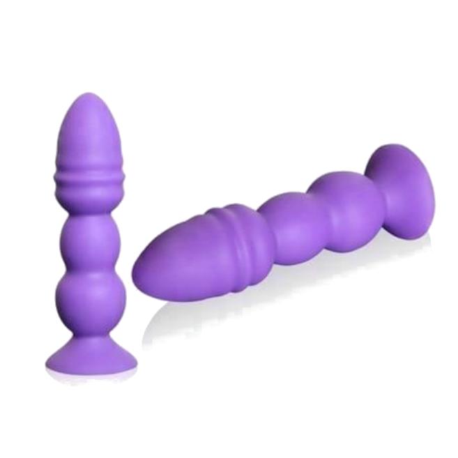 Big Purple Silicone Butt Plug Beads Unisex Large Anal Sex Toys Anal Balls & Beads