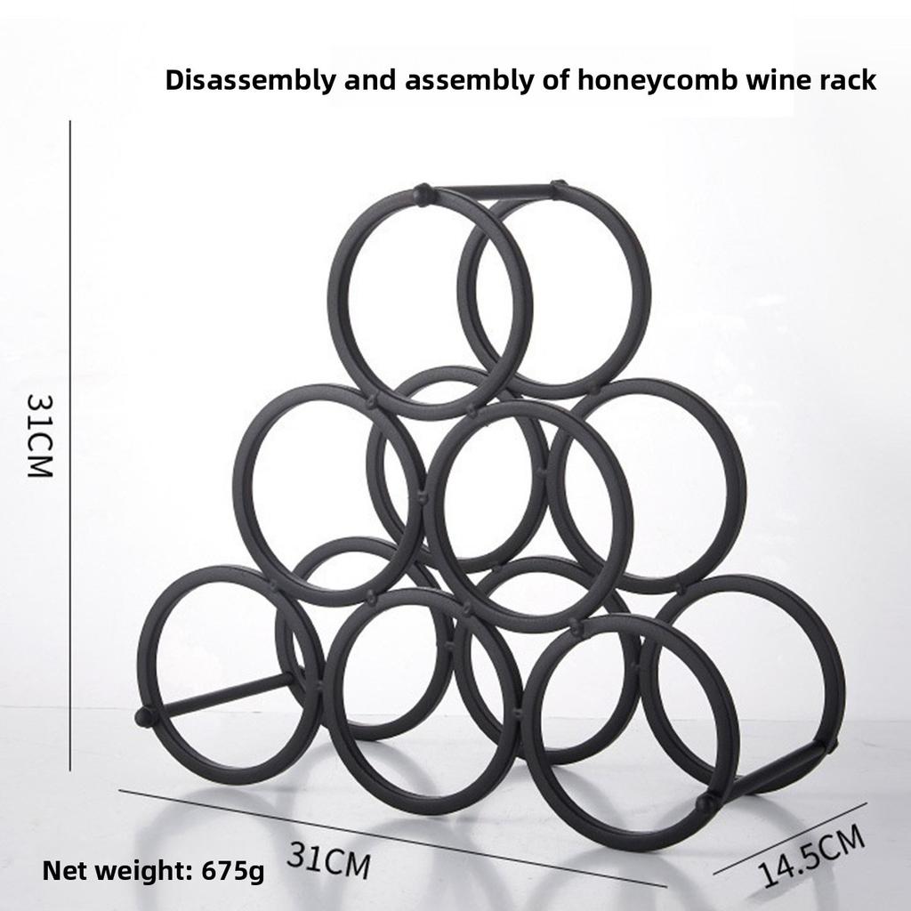 Ornement Porte-Bouteilles de Vin Rouge en Fer Forgé Ornement d'Armoire à Vin Européen Créatif Diagonal Simple Porte-Bouteilles de Vin Rouge Ornement Décoration de Maison