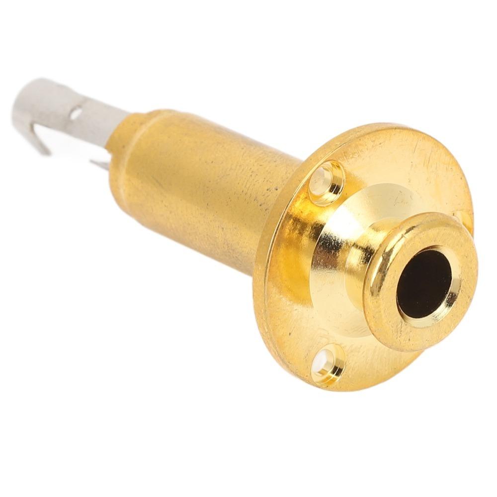 Metal Endpin Output Jack 6.35mm Electric Guitar Output Jack Guitar Output Jack Electric Guitar золотой
